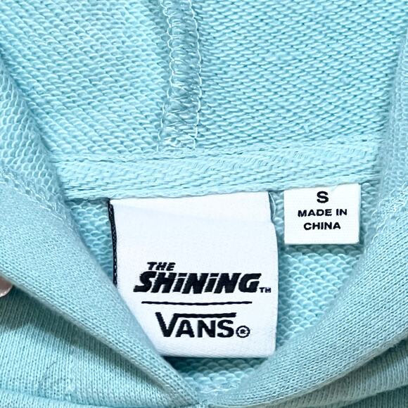 Vans x The Shining Twins Sweater Hoodie Pullover Women Small Turquoise New - Picture 4 of 4